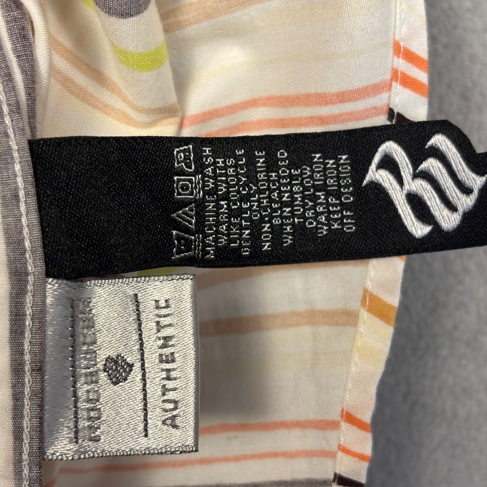 Rocawear Mens 3XL Button Down Shirt Multi Color Stripe Long Sleeve Cotton Y2K - Picture 4 of 9